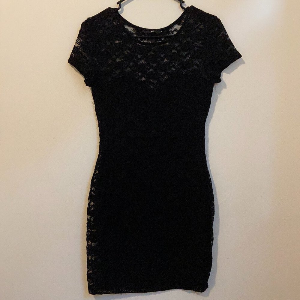 H&M Cocktail Party Black Lace Dress Sz: S